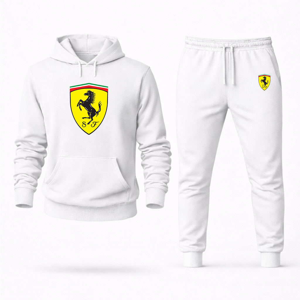Men’s Ferrari Car Hoodie Joggers Set