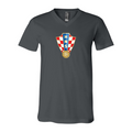 Men’s Croatia National Soccer Team - BELLA + CANVAS - Jersey V-Neck Tee - 3005