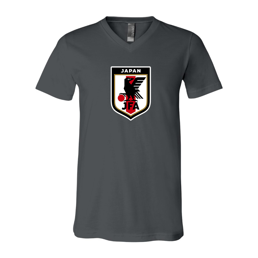 Men’s Japan National Soccer Team - BELLA + CANVAS - Jersey V-Neck Tee - 3005