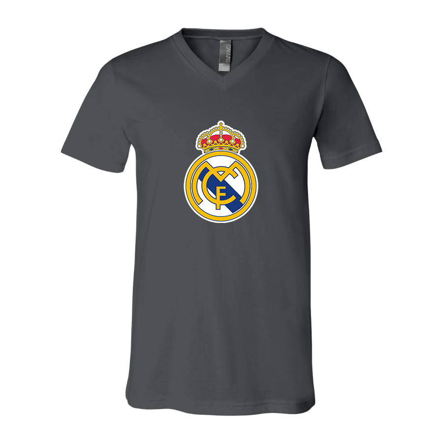 Men’s Real Madrid Soccer  - BELLA + CANVAS - Jersey V-Neck Tee - 3005