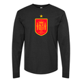 Youth Kids Spain Red Logo National Soccer Team Long Sleeve T-Shirt
