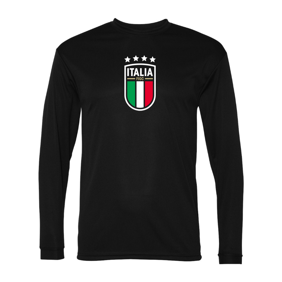Men’s Italy National Soccer Team  - C2 Sport - Performance Long Sleeve T-Shirt - 5104