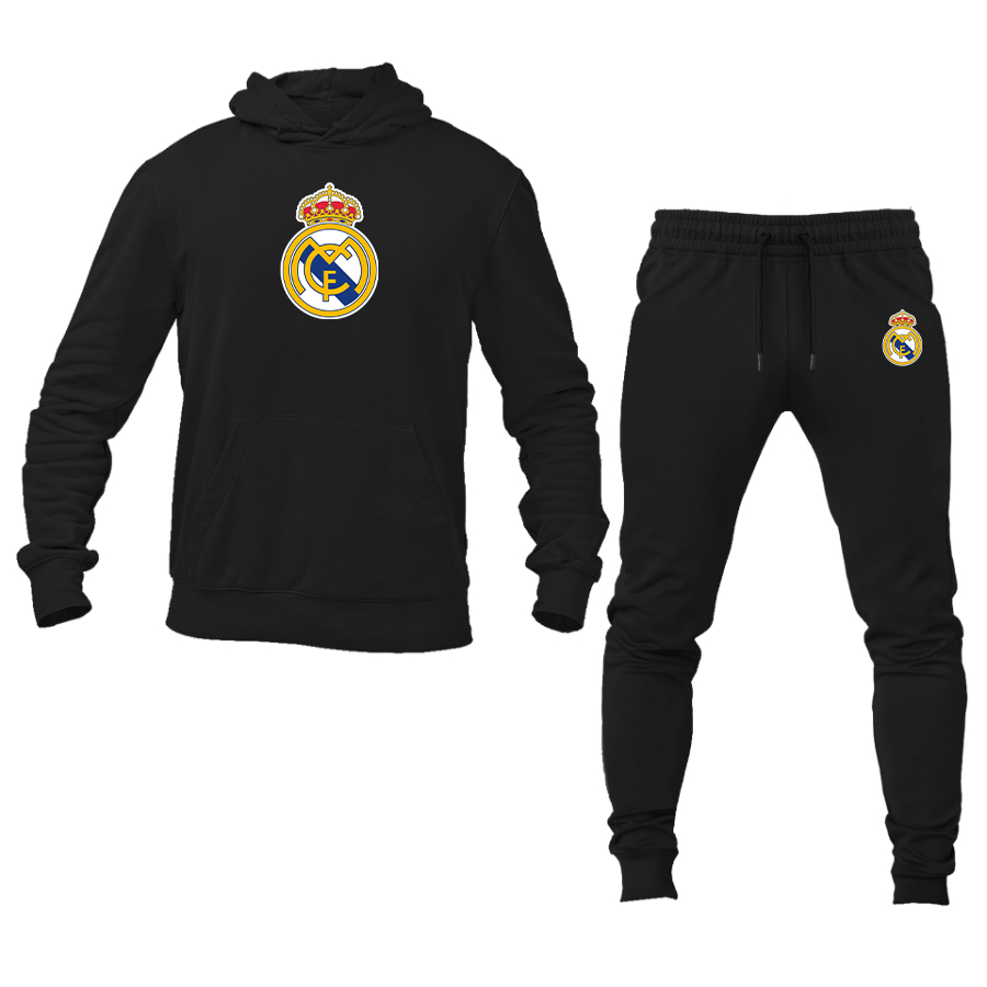 Men’s Real Madrid Soccer Logo Hoodie Joggers Set