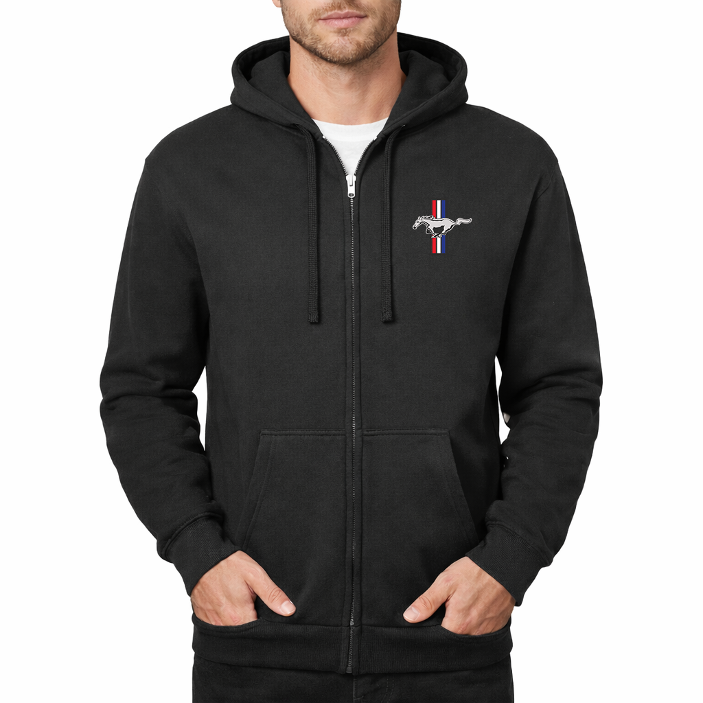 Men's Ford Mustang New Car Zipper Hoodie