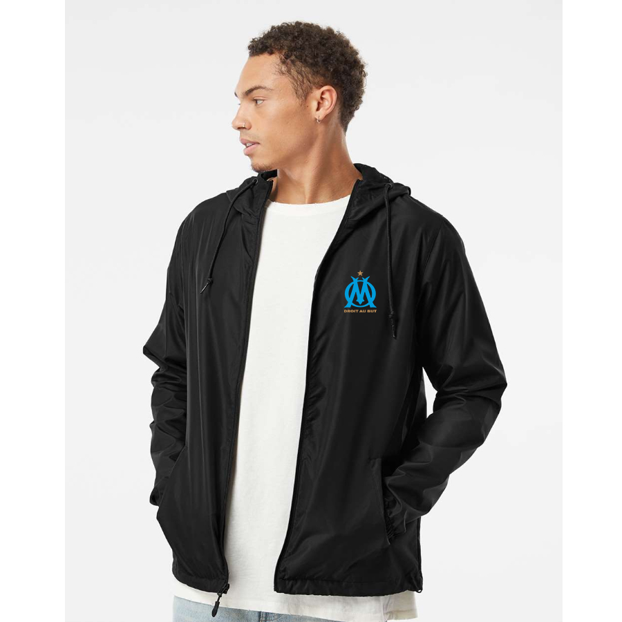 Men’s Olympique de Marseille FC   - Independent Trading Co. - Lightweight Windbreaker Full-Zip Jacket - EXP54LWZ