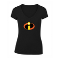 Women's The Incredibles Cartoon V-Neck T-Shirt