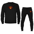 Men's Superman Superhero Crewneck Sweatshirt Joggers Suit