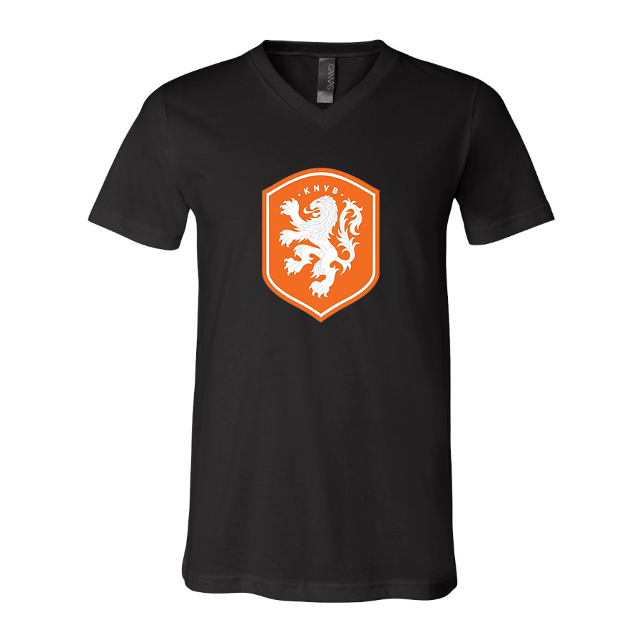 Men’s  Netherlands National Soccer Team  - BELLA + CANVAS - Jersey V-Neck Tee - 3005