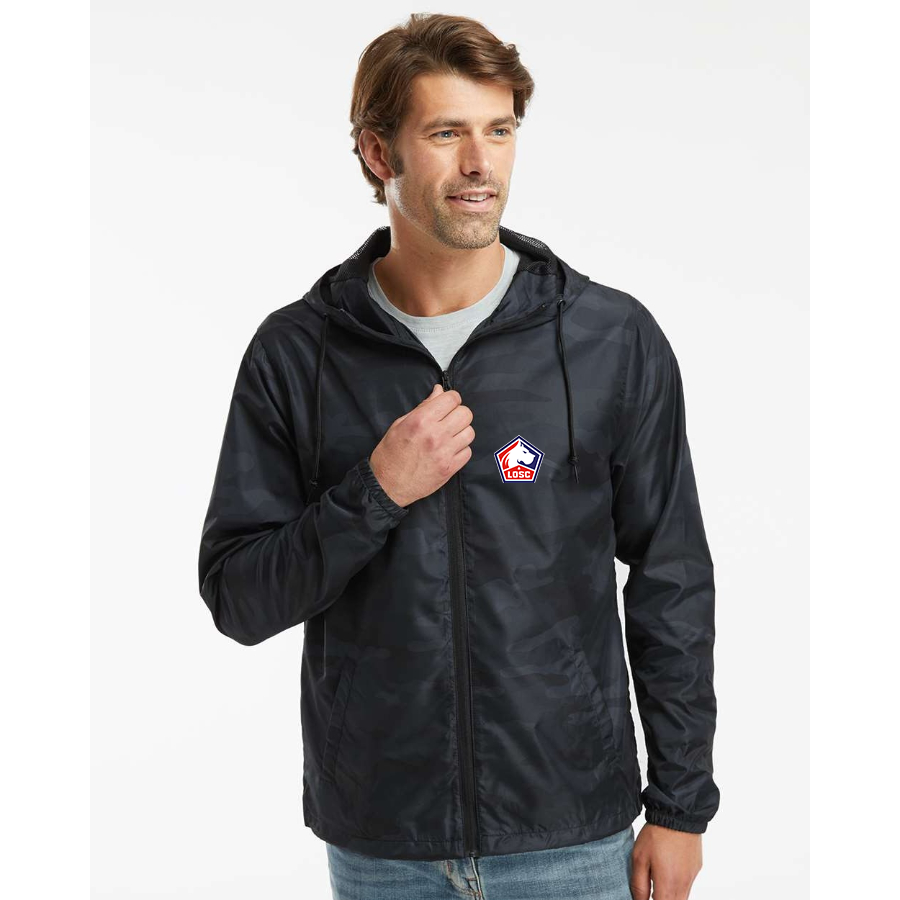Men’s Lille Olympique FC - Independent Trading Co. - Lightweight Windbreaker Full-Zip Jacket - EXP54LWZ