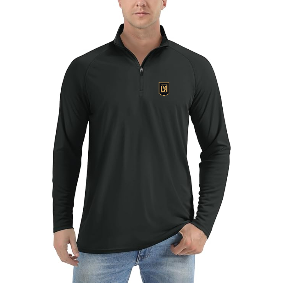 Men’s LAFC Los Angeles Football Club - Lightweight Quarter-Zip Athletic Shirt – Long Sleeve Performance Wear