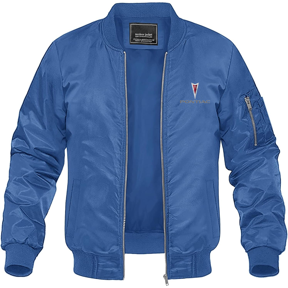 Men’s Pontiac Car Lightweight Bomber Jacket Windbreaker Softshell Varsity Jacket Coat