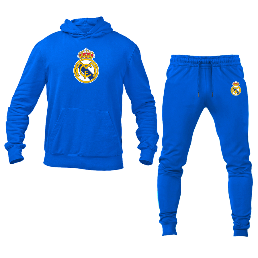 Men’s Real Madrid Soccer Logo Hoodie Joggers Set