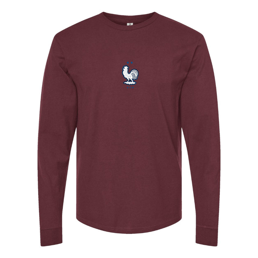 Men's France National Soccer Team  Long Sleeve T-Shirt