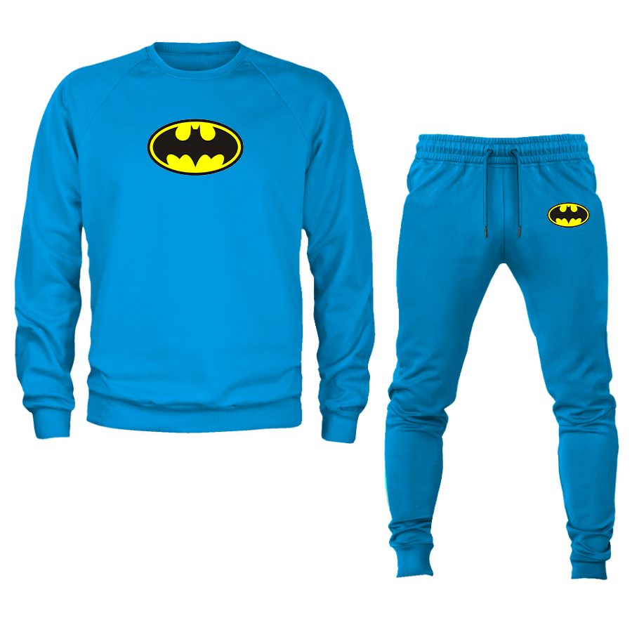 Men's DC Comics Batman Superhero Crewneck Sweatshirt Joggers Suit