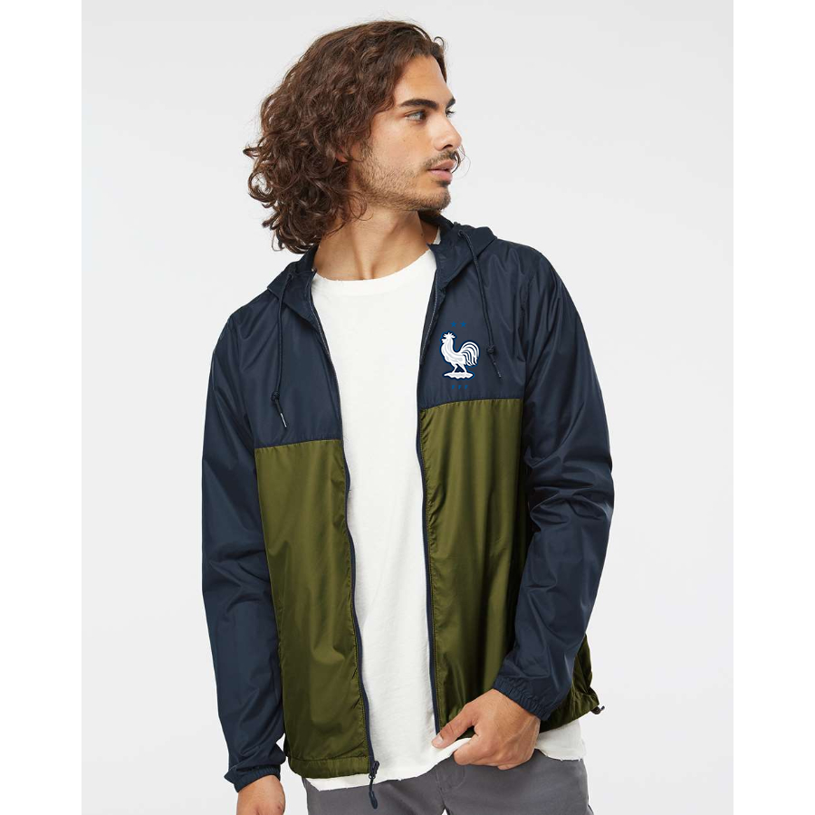 Men’s  France National Soccer Team- Independent Trading Co. - Lightweight Windbreaker Full-Zip Jacket - EXP54LWZ