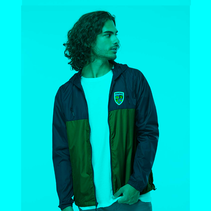 Men’s  Romania National Soccer Team  - Independent Trading Co. - Lightweight Windbreaker Full-Zip Jacket - EXP54LWZ