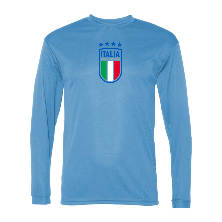 Men’s Italy National Soccer Team  - C2 Sport - Performance Long Sleeve T-Shirt - 5104