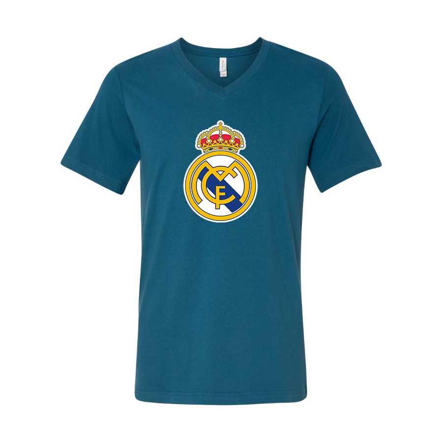 Men’s Real Madrid Soccer  - BELLA + CANVAS - Jersey V-Neck Tee - 3005