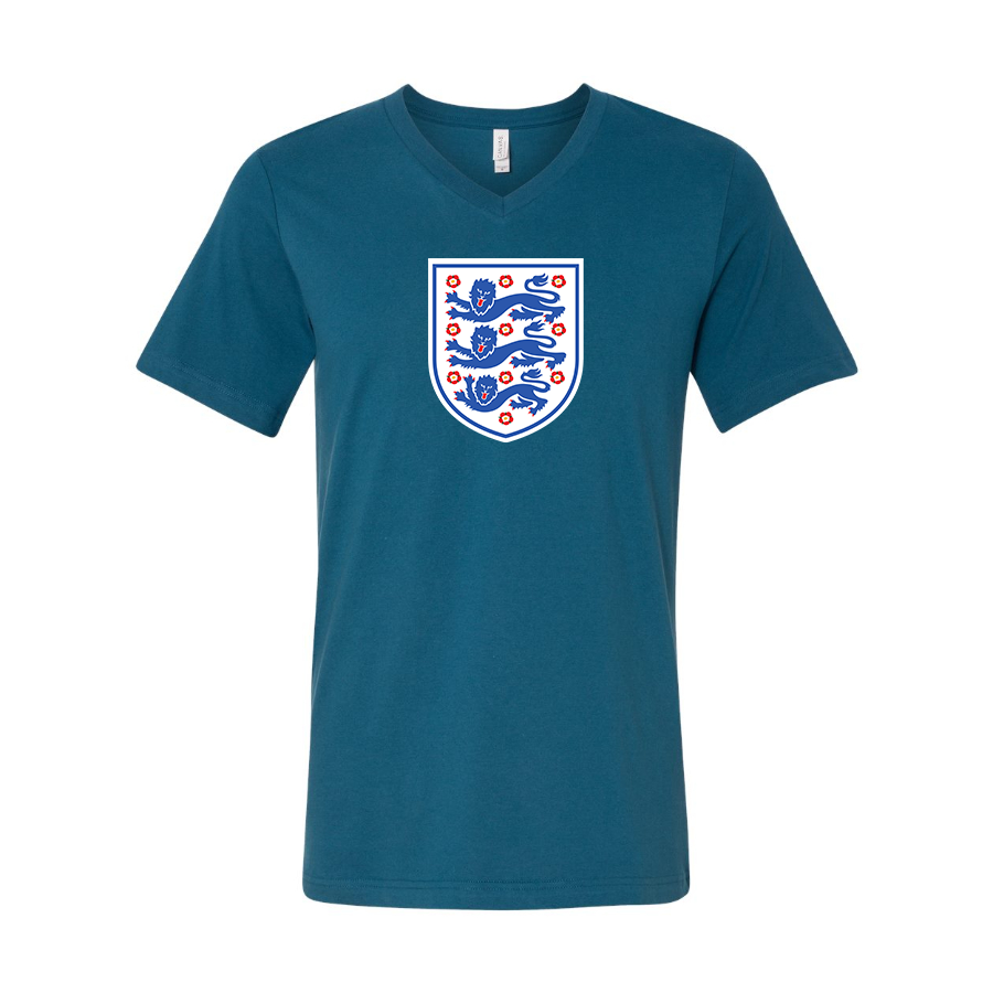 Men’s England National Football Team - BELLA + CANVAS - Jersey V-Neck Tee - 3005