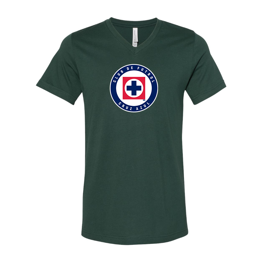 Men’s Cruz Azul Football Club - BELLA + CANVAS - Jersey V-Neck Tee - 3005