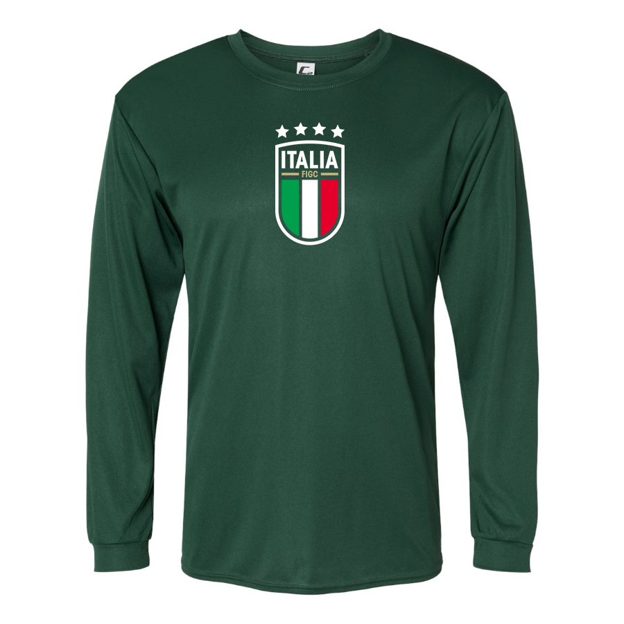 Men’s Italy National Soccer Team  - C2 Sport - Performance Long Sleeve T-Shirt - 5104