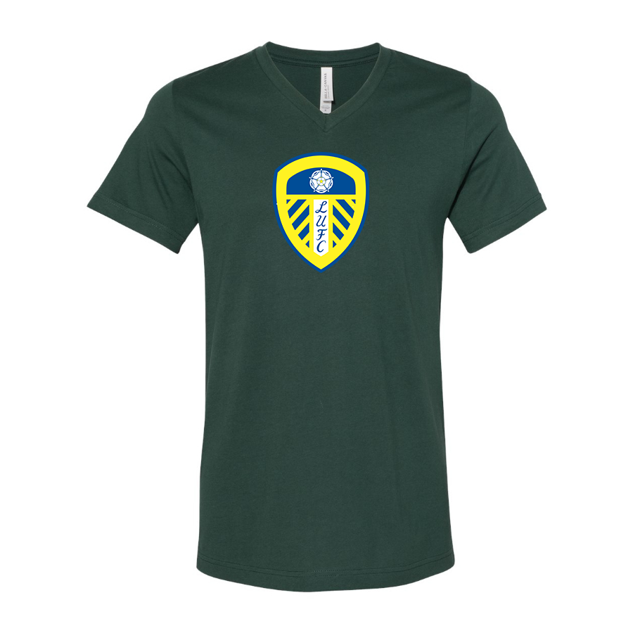 Men’s Leeds United Football Club - BELLA + CANVAS - Jersey V-Neck Tee - 3005