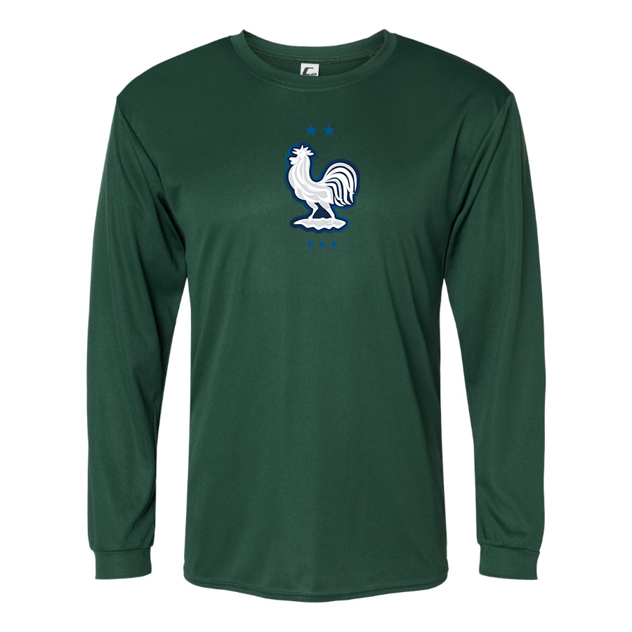 Men’s France National Soccer Team - C2 Sport - Performance Long Sleeve T-Shirt - 5104