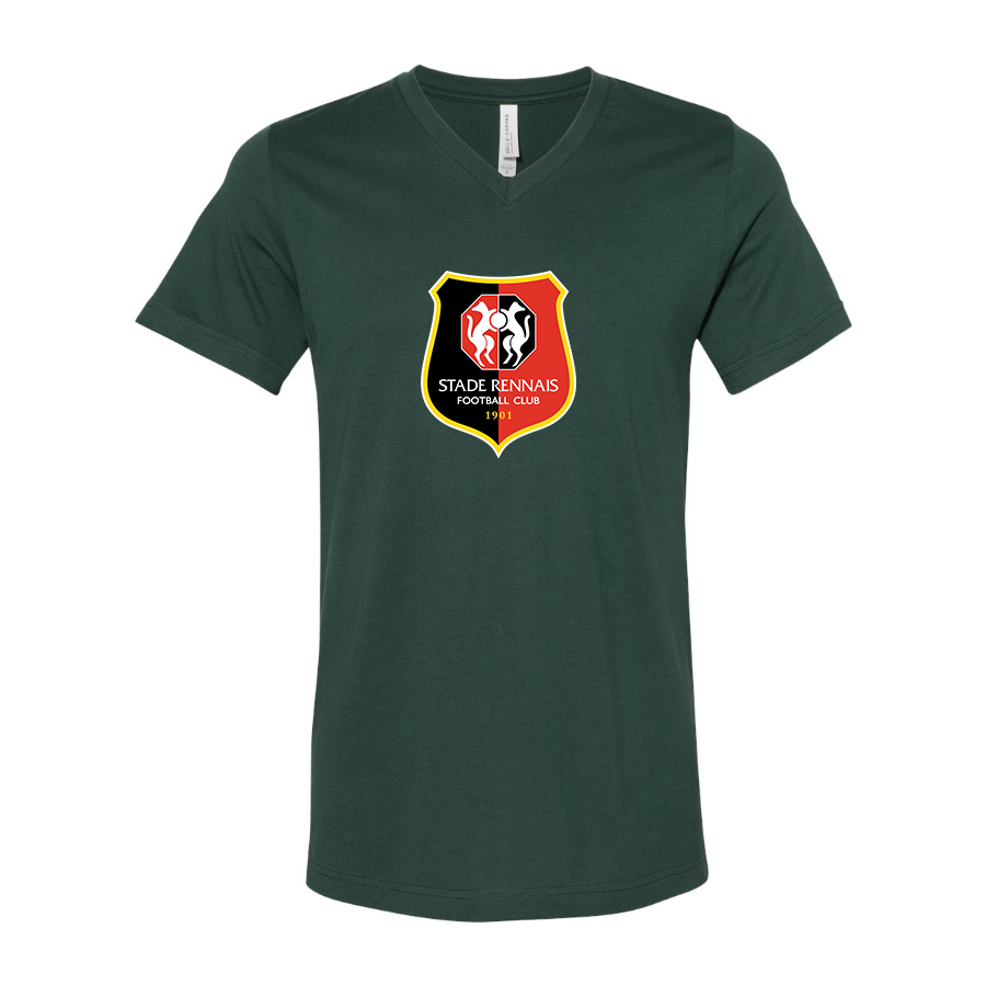 Men’s Stade Rennais FC - BELLA + CANVAS - Jersey V-Neck Tee - 3005