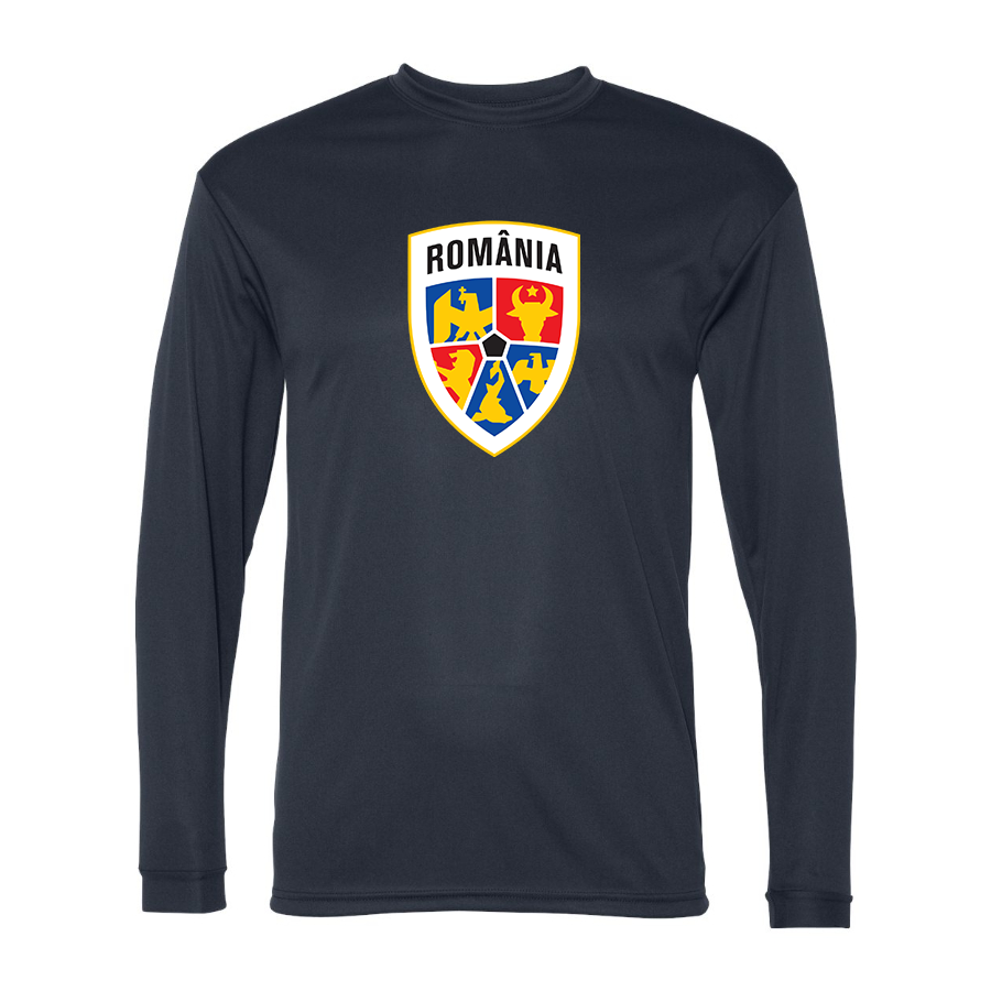 Men’s  Romania National Soccer Team - C2 Sport - Performance Long Sleeve T-Shirt - 5104