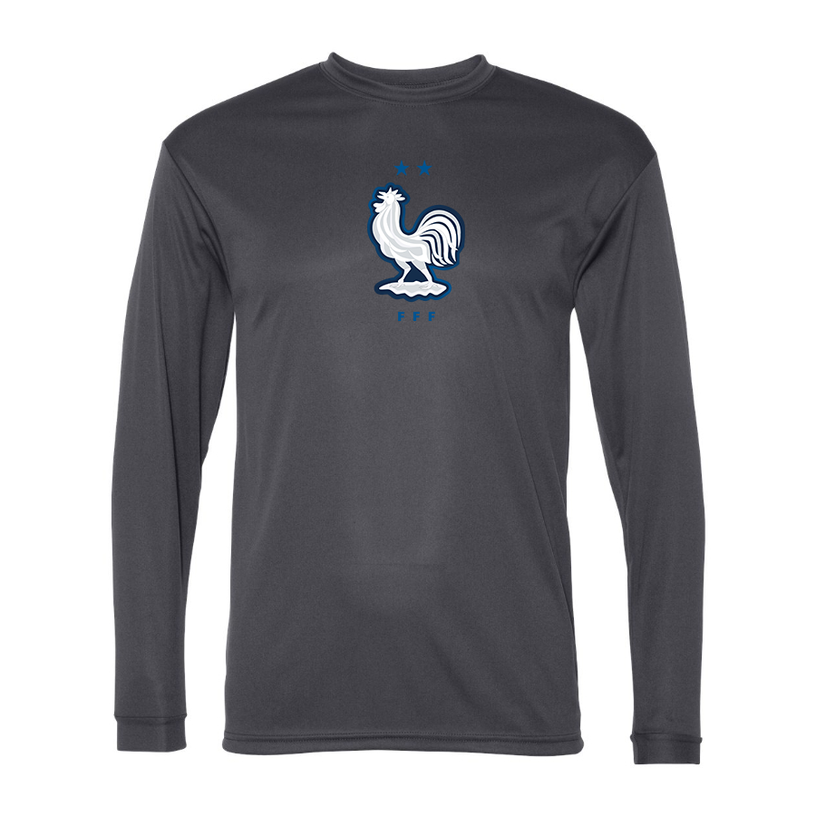 Men’s France National Soccer Team - C2 Sport - Performance Long Sleeve T-Shirt - 5104