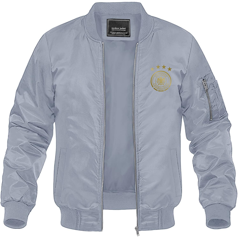 Men's Germany Soccer Lightweight Bomber Jacket Windbreaker Softshell Varsity Jacket Coat