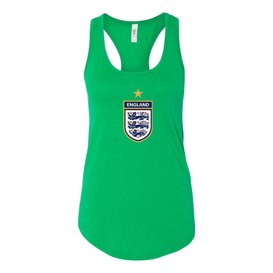 Women's England National Soccer Team  Racerback Tank Top