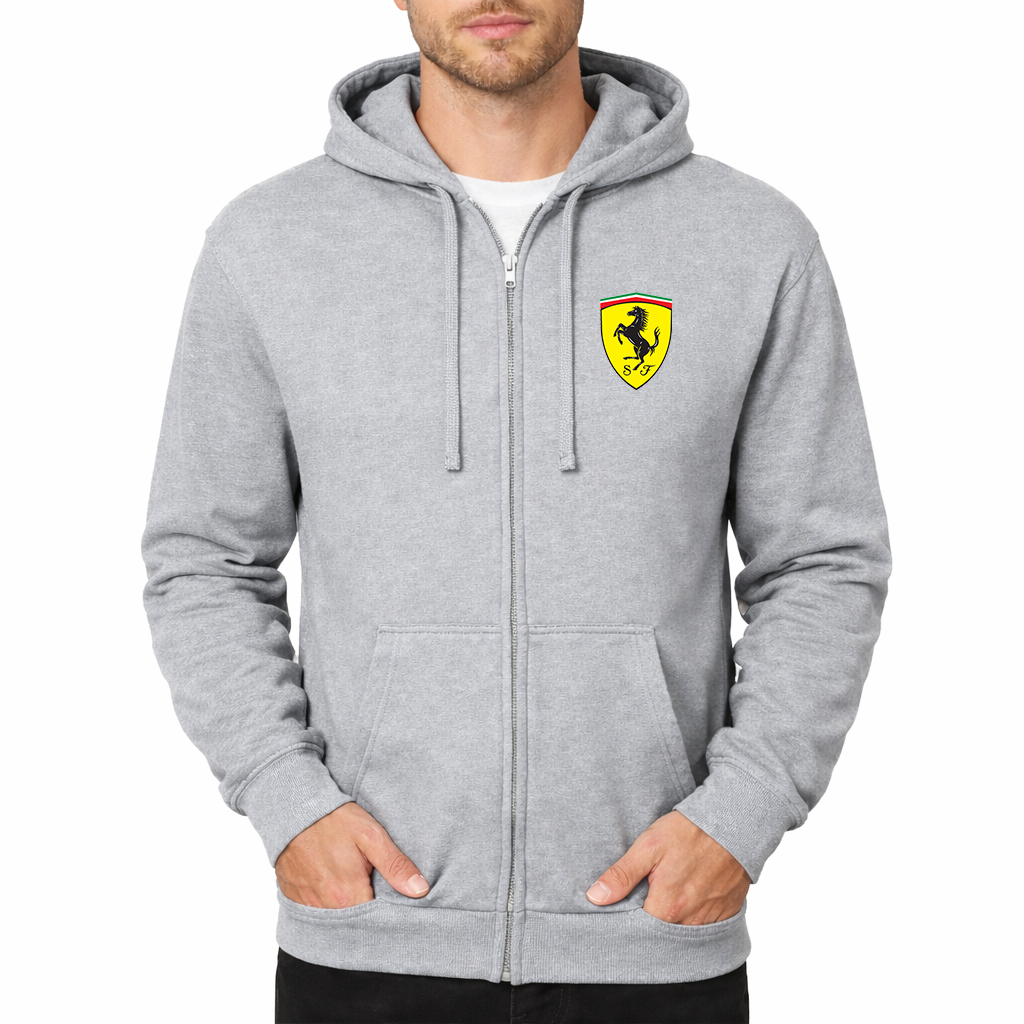 Men’s Ferrari Motorsport Car Zipper Hoodie
