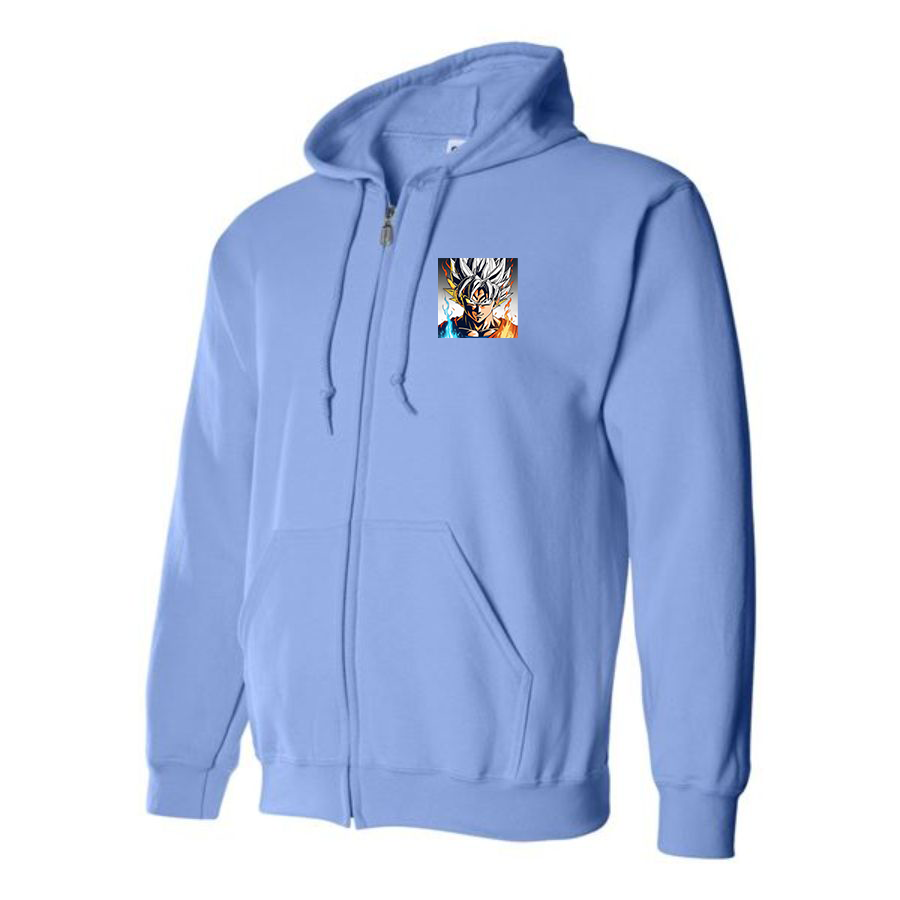 Men's Goku Fire Dragon Ball Z Cartoon Zipper Hoodie