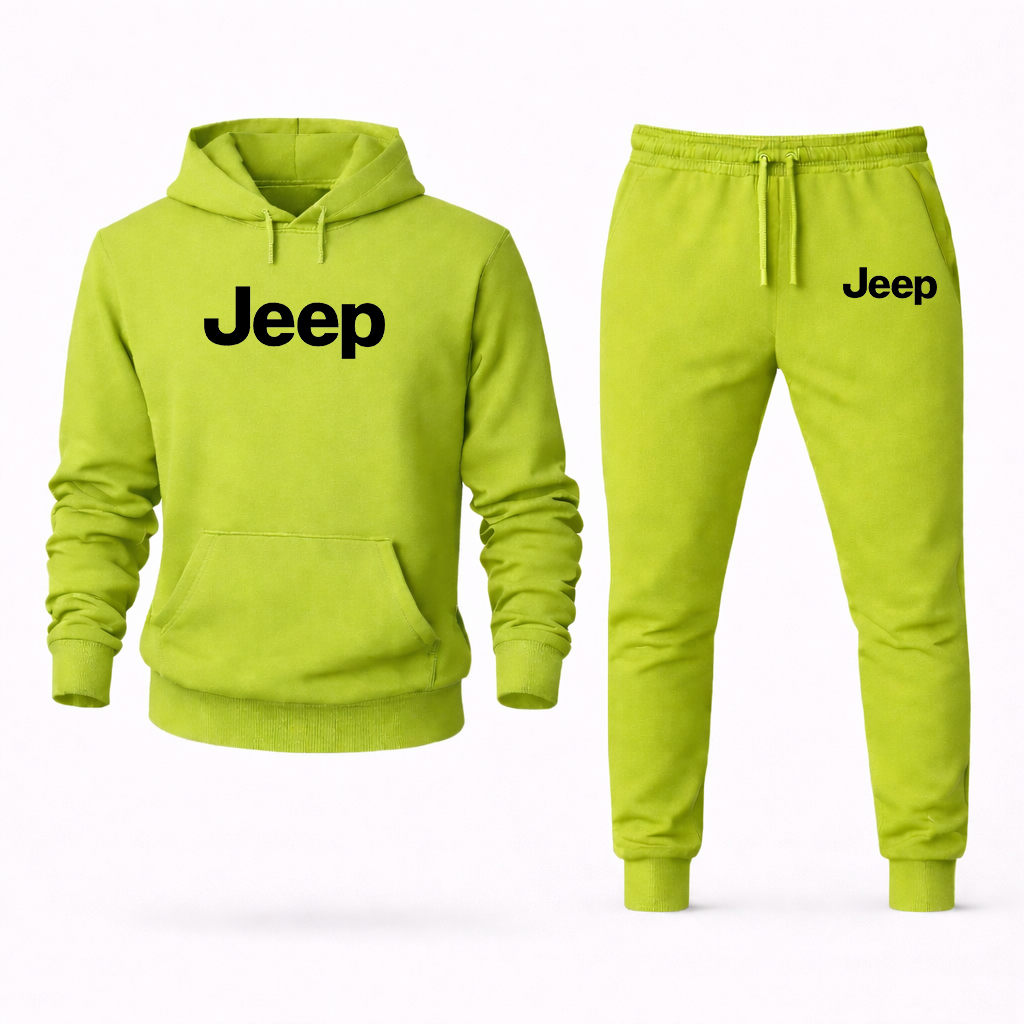 Men's Jeep Car  Hoodie Joggers Set