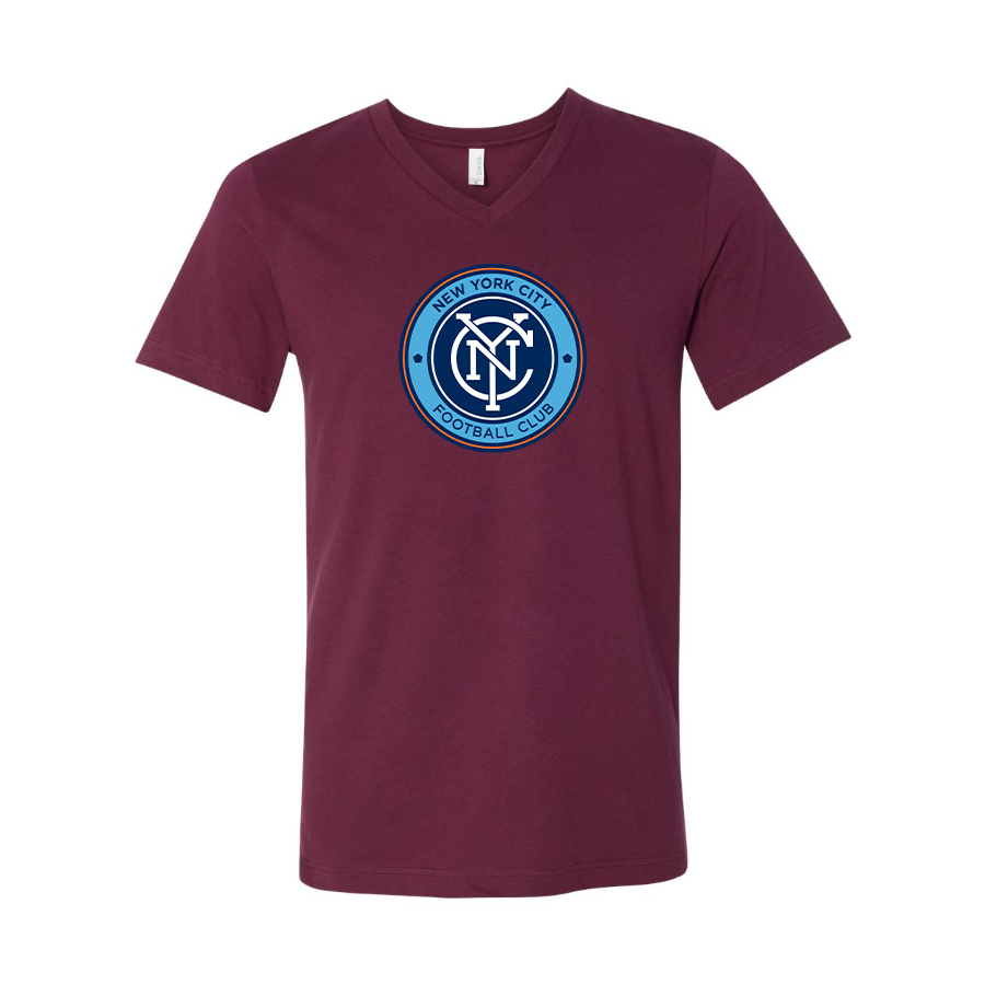 Men’s  New York City FC  - BELLA + CANVAS - Jersey V-Neck Tee - 3005