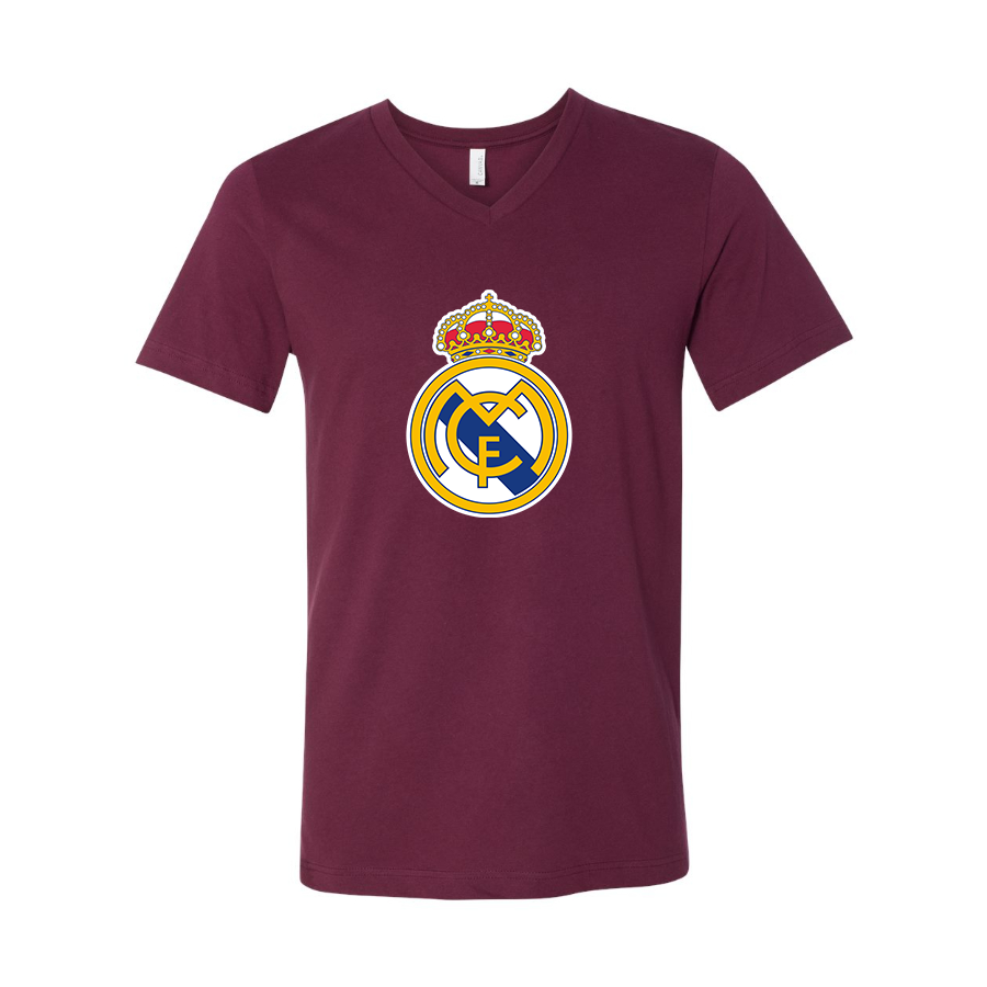Men’s Real Madrid Soccer  - BELLA + CANVAS - Jersey V-Neck Tee - 3005