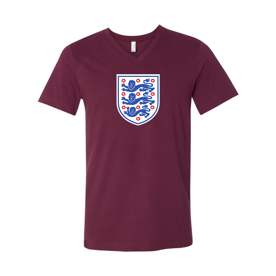 Men’s England National Football Team - BELLA + CANVAS - Jersey V-Neck Tee - 3005