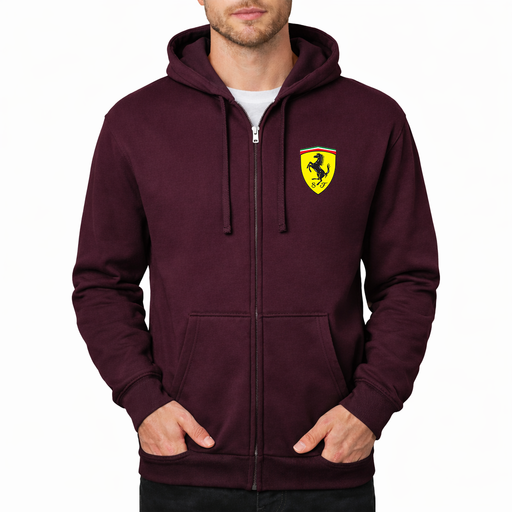 Men’s Ferrari Motorsport Car Zipper Hoodie