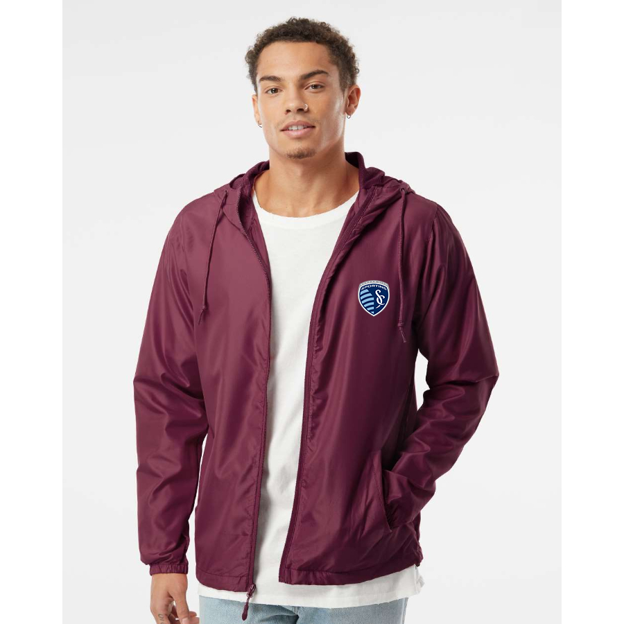 Men’s Sporting Kansas City FC - Independent Trading Co. - Lightweight Windbreaker Full-Zip Jacket - EXP54LWZ