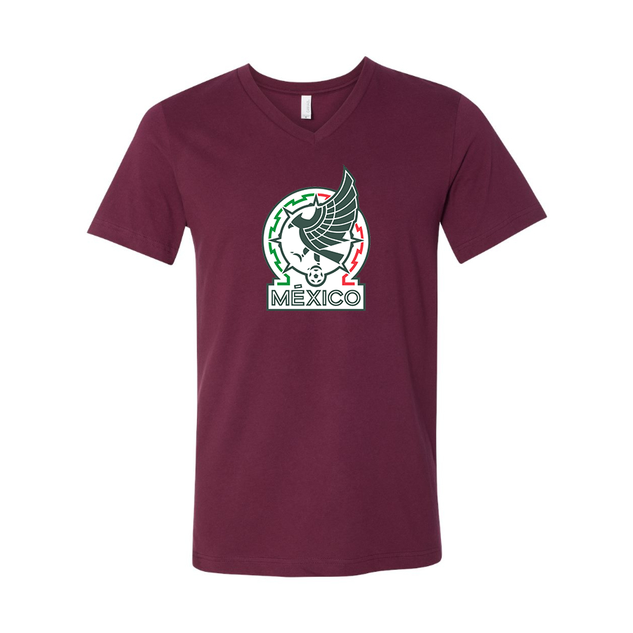 Men’s  Mexico Soccer  - BELLA + CANVAS - Jersey V-Neck Tee - 3005