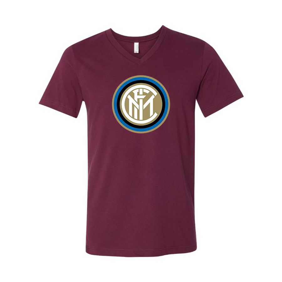 Men’s Inter Milan Soccer - BELLA + CANVAS - Jersey V-Neck Tee - 3005