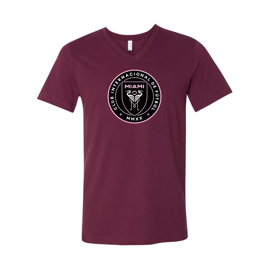Men’s Inter Miami FC - BELLA + CANVAS - Jersey V-Neck Tee - 3005