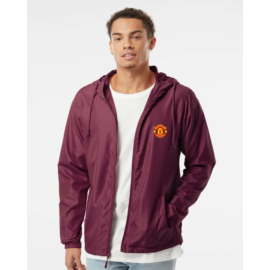 Men’s Manchester United Soccer - Independent Trading Co. - Lightweight Windbreaker Full-Zip Jacket - EXP54LWZ