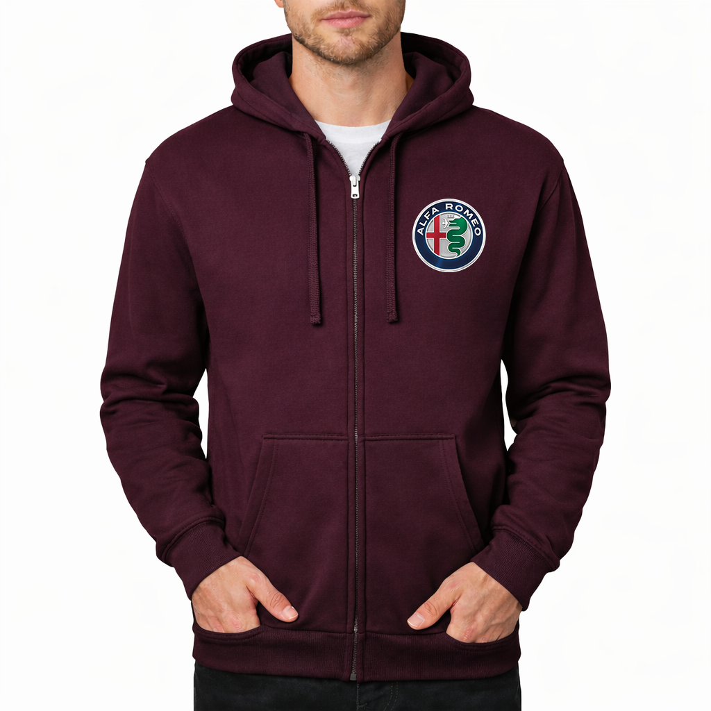 Men's Alfa Romeo Car Zipper Hoodie