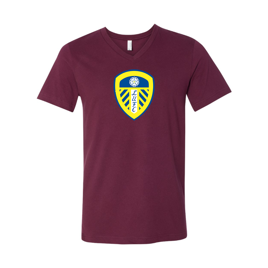 Men’s Leeds United Football Club - BELLA + CANVAS - Jersey V-Neck Tee - 3005