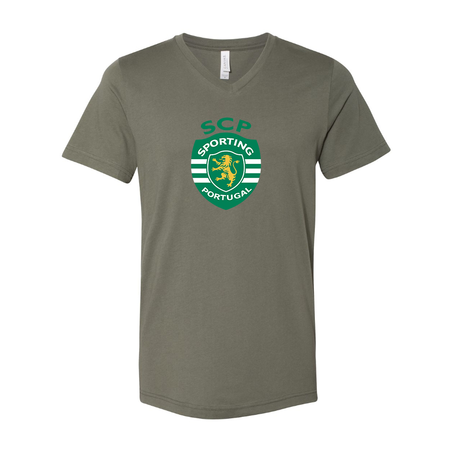 Men’s Sporting CP FC  - BELLA + CANVAS - Jersey V-Neck Tee - 3005
