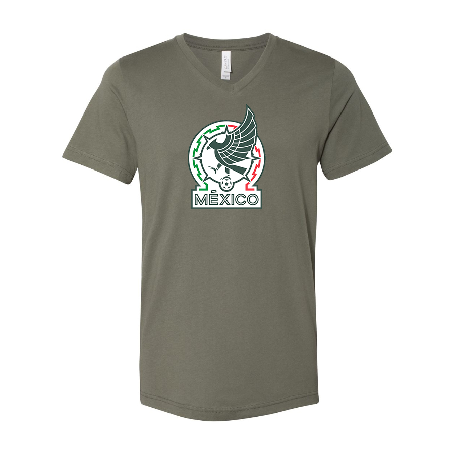 Men’s  Mexico Soccer  - BELLA + CANVAS - Jersey V-Neck Tee - 3005