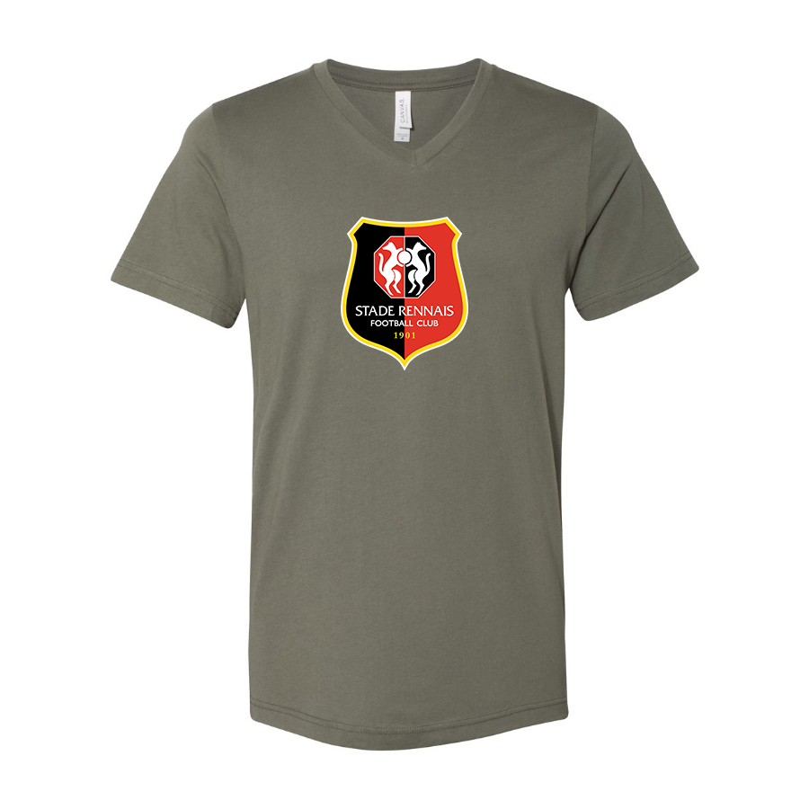 Men’s Stade Rennais FC - BELLA + CANVAS - Jersey V-Neck Tee - 3005