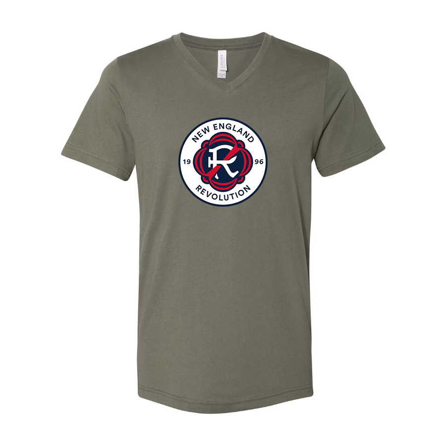 Men’s  New England Revolution FC - BELLA + CANVAS - Jersey V-Neck Tee - 3005